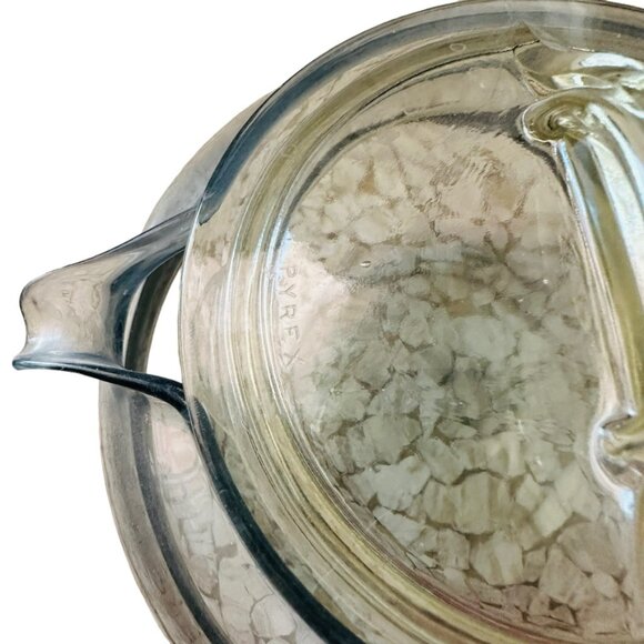 Pyrex Sweetheart Flameware 6 Cup Teapot #8126-B Green Stamp Pyrex Logo - Picture 2 of 5